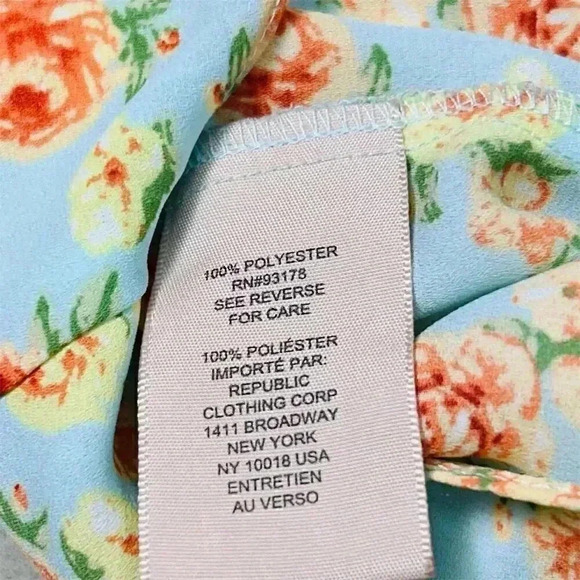 Philosophy Republic Women's XS Floral Button Down Blouse Short Sleeve Multicolor - Picture 6 of 6